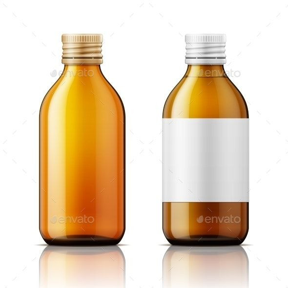 بطری شیشه ای دارویی 100 میلی لیتر با درب